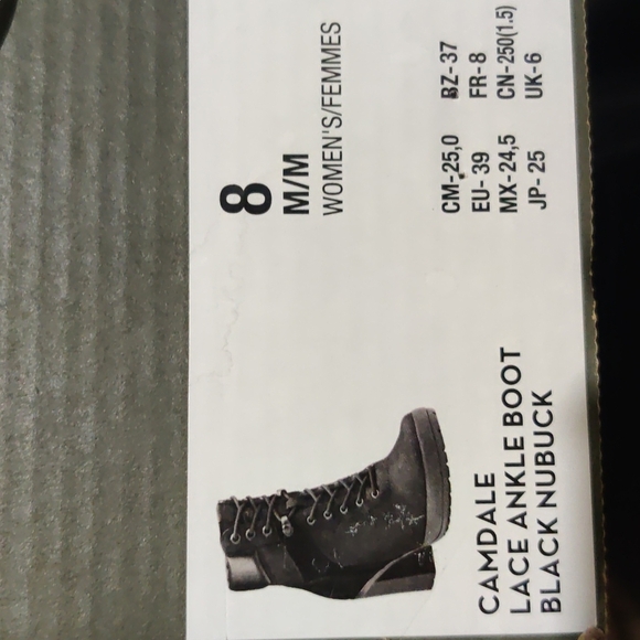 Timberland WOMEN'S CAMDALE  BOOT Size 8 Color Black Nubuck - Picture 9 of 9